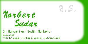 norbert sudar business card