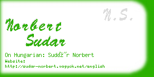 norbert sudar business card